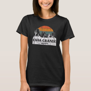 Casa Grande AZ Arizona Vintage sunset cactus mount T-Shirt
