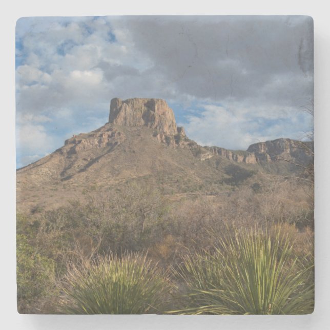 Casa Grande Peak, Chisos Basin, Big Bend Stone Coaster (Front)