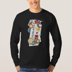 Casablanca Air Ticket Boarding Pass Plane Morroco T-Shirt