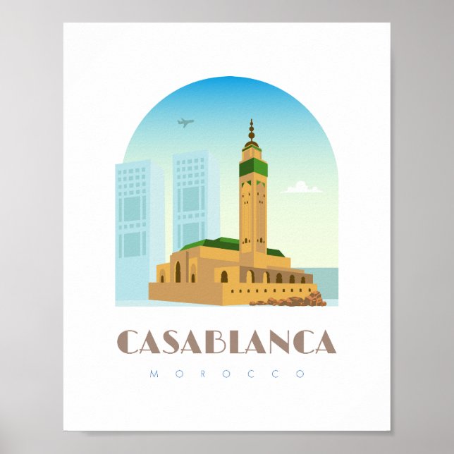 Casablanca city morocco Skyline Poster (Front)