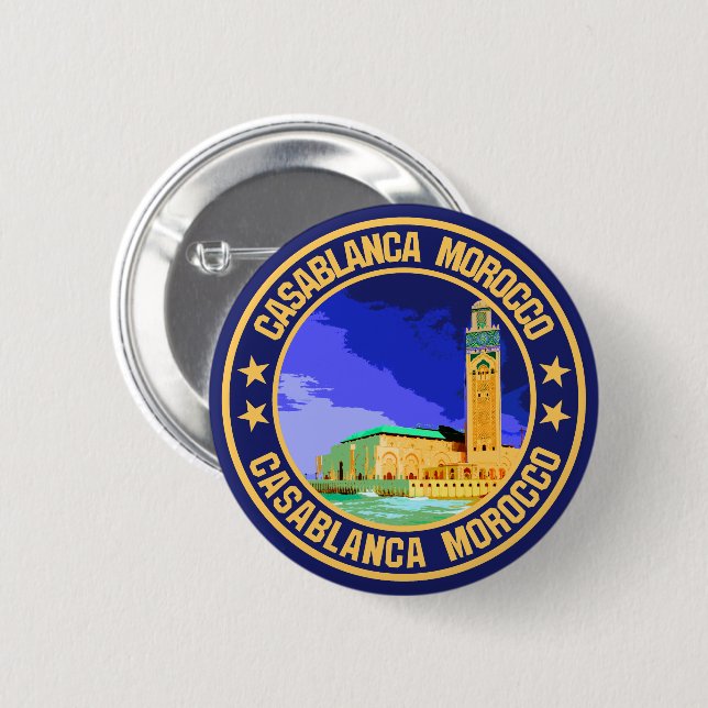 Casablanca Morocco                                 6 Cm Round Badge (Front & Back)
