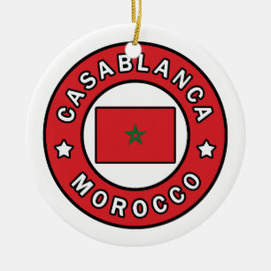Casablanca Morocco Ceramic Tree Decoration