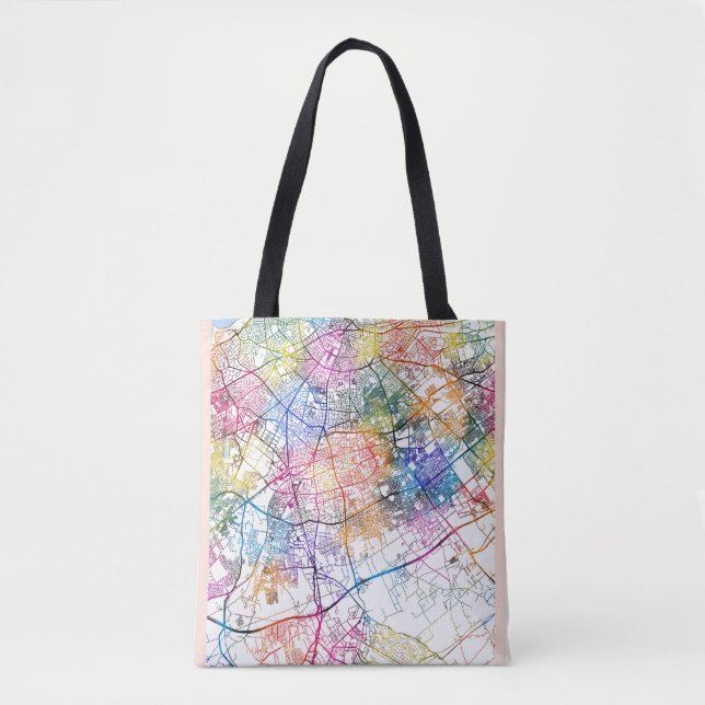 Casablanca Morocco City Map Tote Bag (Front)