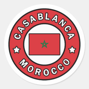 Casablanca Morocco Classic Round Sticker