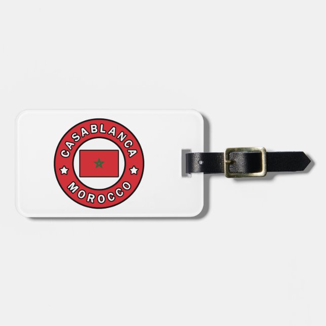 Casablanca Morocco Luggage Tag (Front Horizontal)
