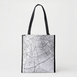 Casablanca Morocco Map Tote Bag
