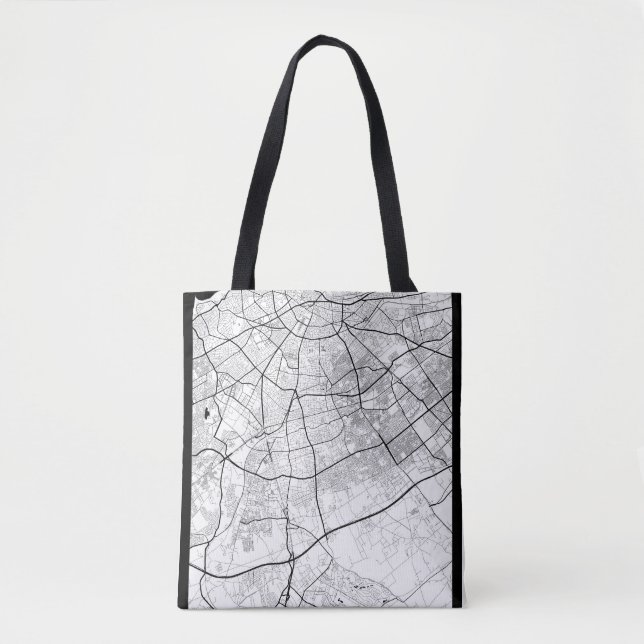 Casablanca Morocco Map Tote Bag (Front)