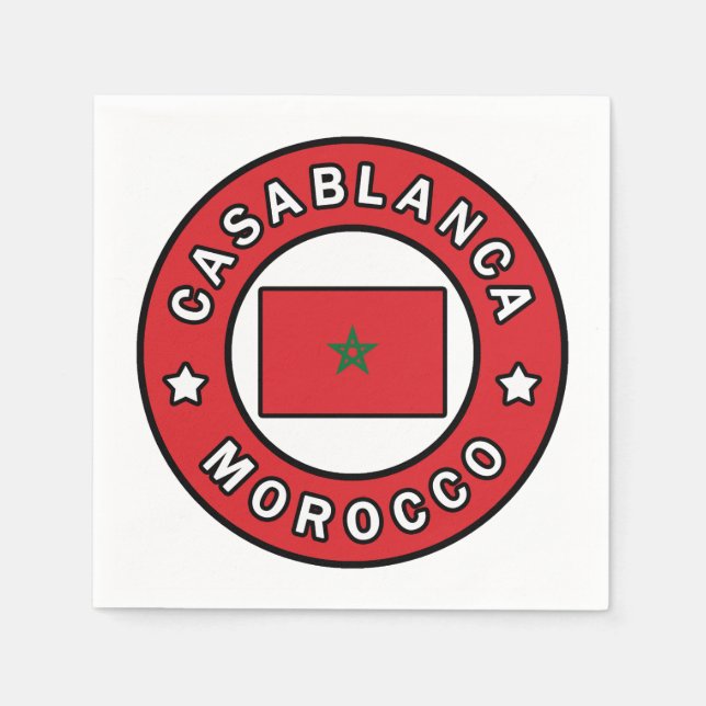 Casablanca Morocco Napkin (Front)