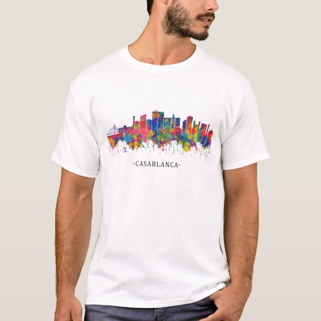 Casablanca Morocco Skyline T-Shirt (Front)