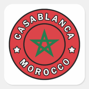 Casablanca Morocco Square Sticker