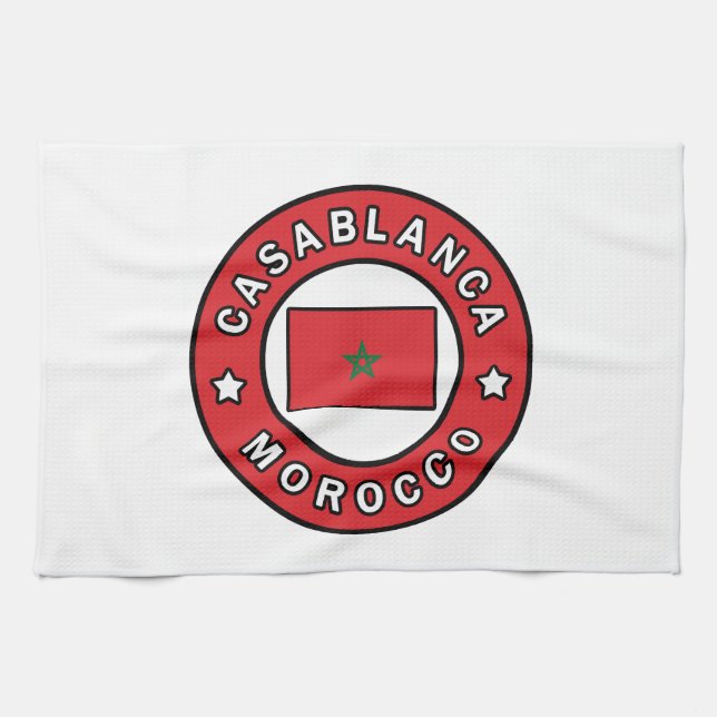 Casablanca Morocco Tea Towel (Horizontal)