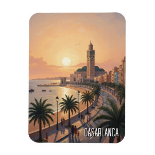 Casablanca Morocco Travel Magnet