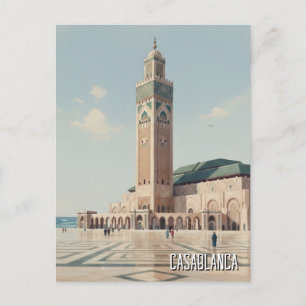 Casablanca Morocco Travel Postcard