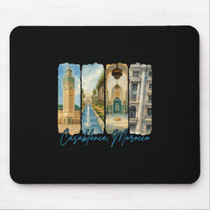 Casablanca Morocco Traveling Trip Brushstroke Souv Mouse Pad