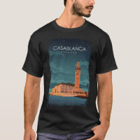 Casablanca Morocco Vintage Minimal Travel Poster a