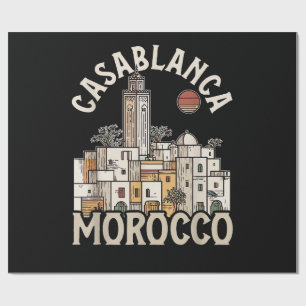 casablanca morocco wrapping paper
