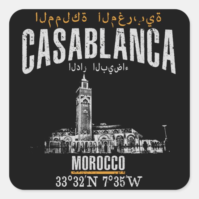 Casablanca Square Sticker (Front)