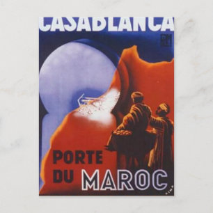 Casablanca Vintage Travel Postcard