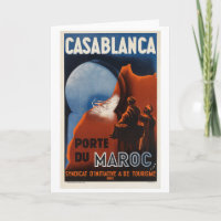 Casablanca Vintage Travel Poster