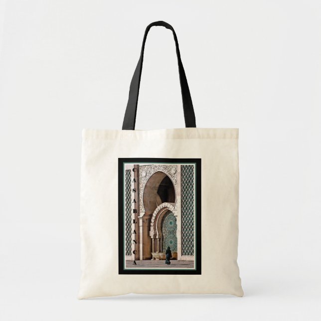 Casablanca--Woman at Mosque Tote Bag (Front)