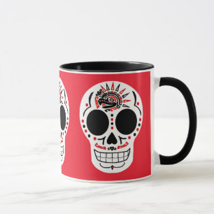 CasaQ Aztec Eagle Calavera Coffee Mug