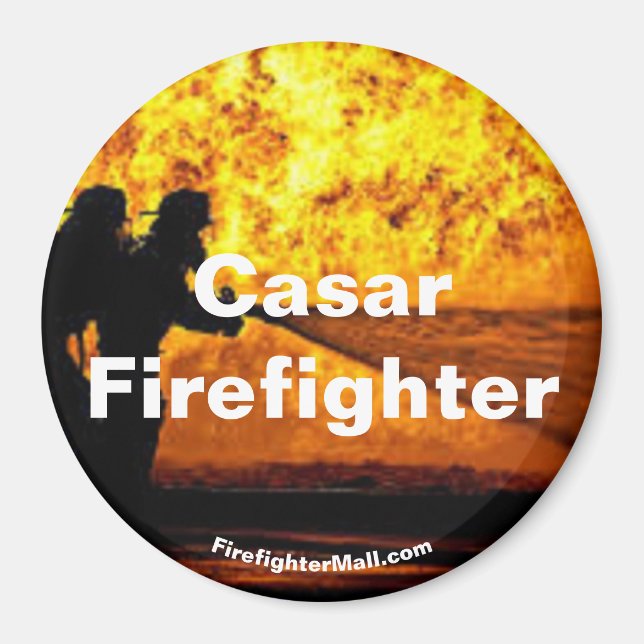 Casar Firefighter flames magnet (Front)