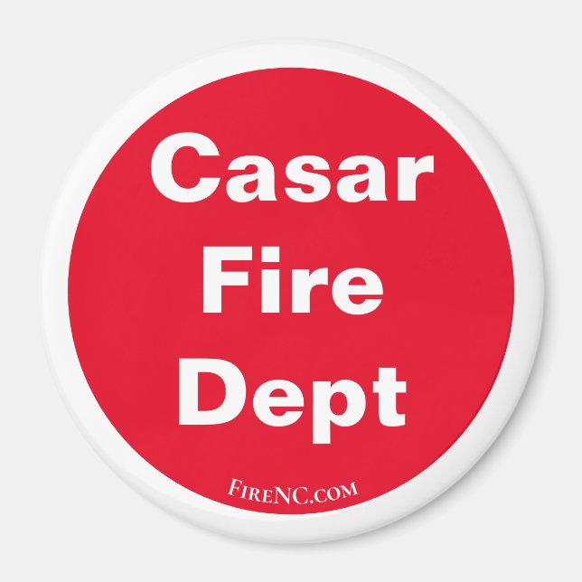 Casar NC Fire Dept Fridge Magnet (Front)