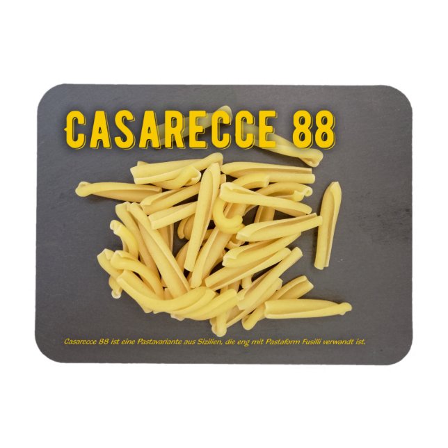Casarecce 88 Italian restaurant recipe Magnet (Horizontal)