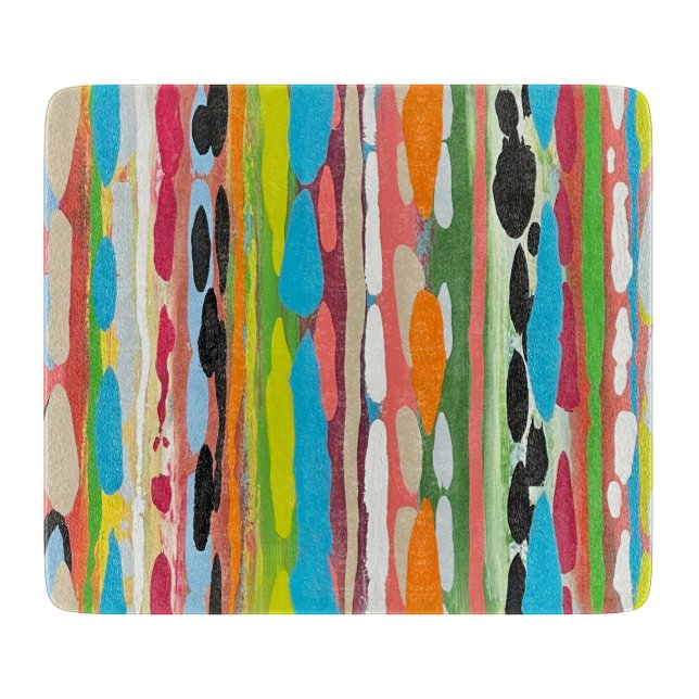 Cascade 4 6 x 7 Deco Glass Cutting Board (Front)