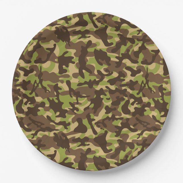Cascade Camouflage   Paper Plate (Front)