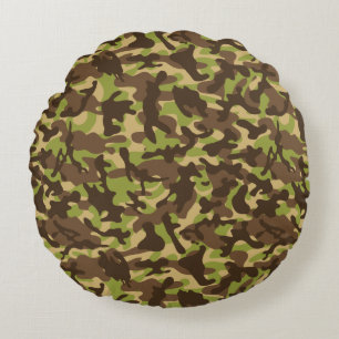 Cascade Camouflage  Round Cushion