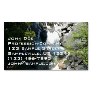 Cascade Falls at Yosemite National Park Magnetic Business Card