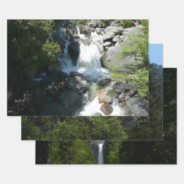 Cascade Falls at Yosemite National Park Wrapping Paper Sheet (Set)