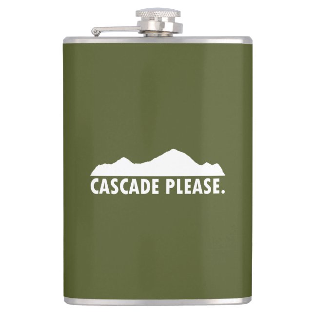 Cascade Idaho Please Hip Flask (Front)
