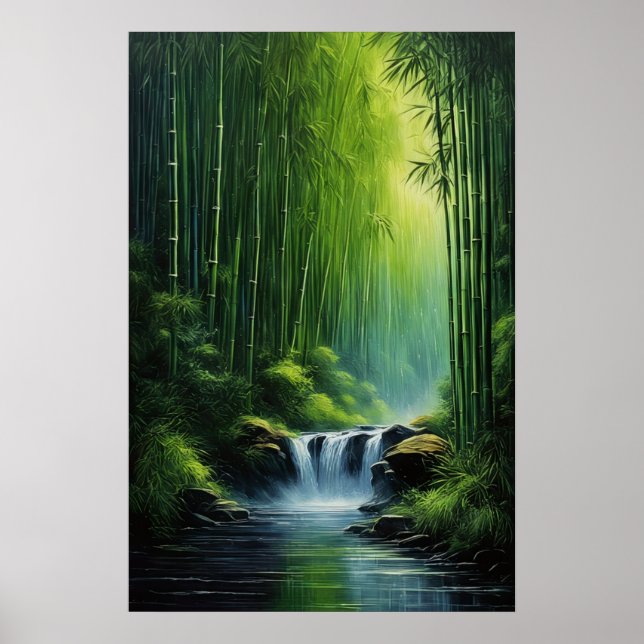 Cascade in Emerald Grove Poster (Front)