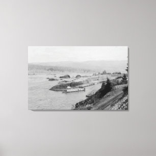 Cascade Locks on the Columbia River Photograph Canvas Print