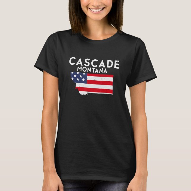 Cascade Montana USA State America Travel Montanan T-Shirt (Front)