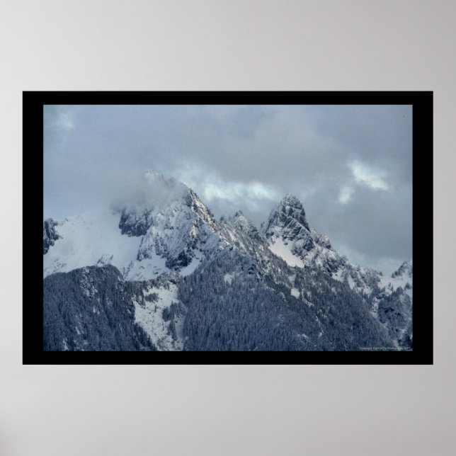 Cascade Mountain Peaks Poster (Front)