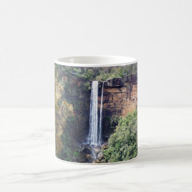 Cascade of Nature at Fitzroy Falls  Coffee Mug (Center)
