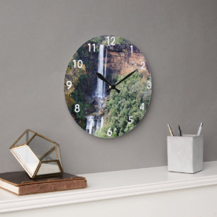 Cascade of Nature at Fitzroy Falls Large Clock