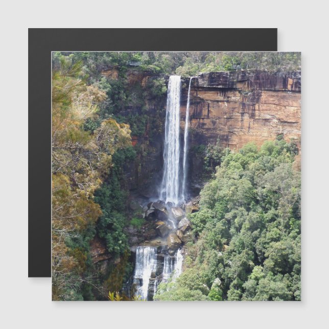 Cascade of Nature at Fitzroy Falls Magnetic Card (Front/Back)