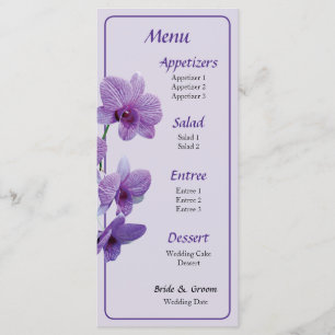 Cascade of Purple Orchids Menu