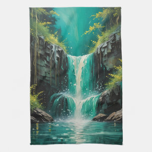 Cascade of Serenity Tea Towel
