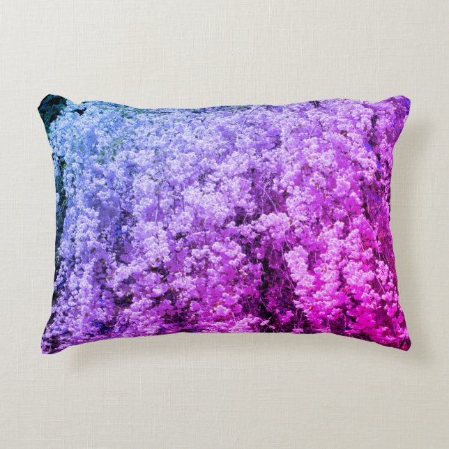 Cascade Of Spring Flower Blossoms Abstract Colours Decorative Cushion (Front)
