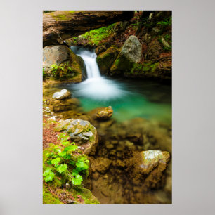 Cascade on Hare Creek, California Poster