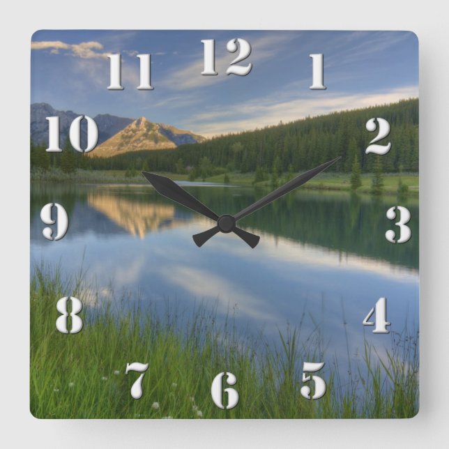 Cascade Ponds Canada Square Wall Clock (Front)