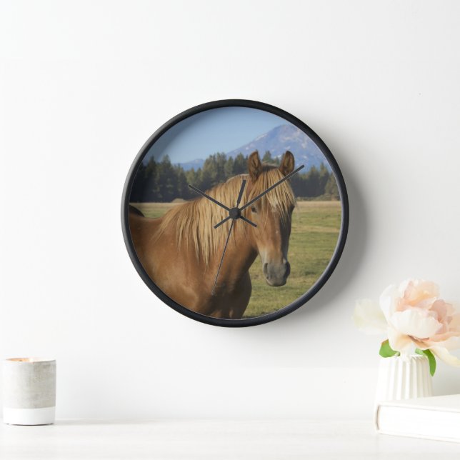 Cascade Range | Chestnut Horse Clock (Home)