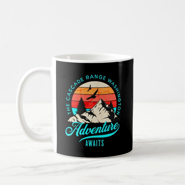 Cascade Range Washington State, Stunning Wildlife  Coffee Mug (Left)