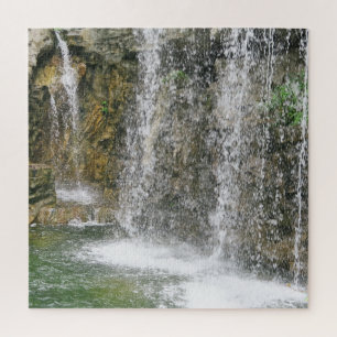 cascade, waterfall, water, landscape, nature, jigsaw puzzle