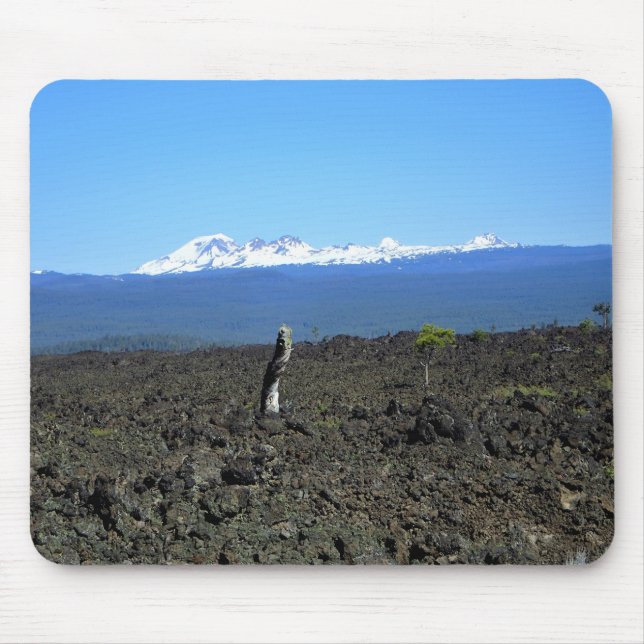 Cascades and Lava Rocks, Oregon Mouse Pad (Front)